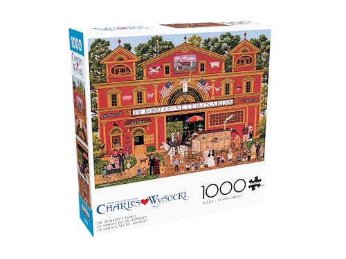 Buffalo Games “ 1000 Piece Jigsaw Puzzle - ‹Dr. Bonkley's Family - Charles Wysocki Colorful Puzzle for Adults “ Precision-Cut Pieces, Beautiful Artwork, and Hours of Relaxing Fun