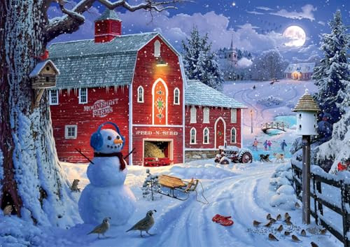 Buffalo Games “ Winter Frolic - 500 Piece Christmas Jigsaw Puzzle - Festive Puzzles for Adults “ Precision-Cut Pieces, Holiday Artwork, and Hours of Relaxing Fun