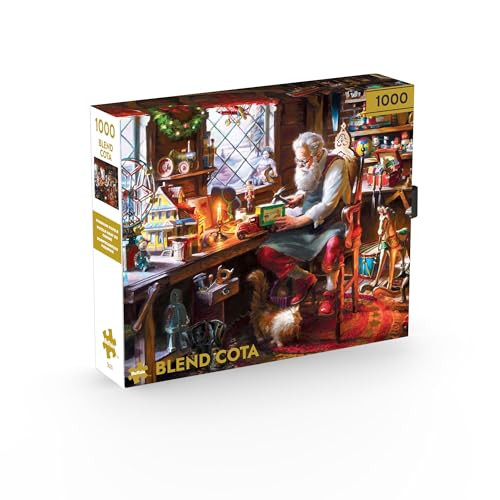 Buffalo Games “ Santa in His Workshop “ 1000 Piece Jigsaw Puzzle - Premium Gold Collection‹ able Puzzle for Adults “ Precision-Cut Pieces, Beautiful Artwork