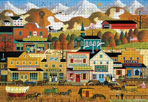 Buffalo Games - Charles Wysocki - Pete's Gambling Hall - 2000 Piece Jigsaw Puzzle for Adults - Challenging Puzzle Perfect for Game Nights - Finished Size is 38.50 x 26.50