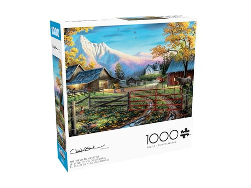 Buffalo Games - Country Life - Charles Black - The Western Lifestyle - 1000 Piece Jigsaw Puzzle for Adults - Challenging Puzzle Perfect for Game Nights - Finished Size is 26.75 x 19.75