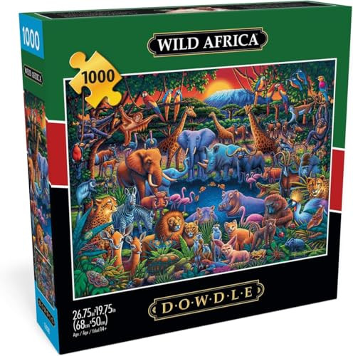 Buffalo Games - Eric Dowdle - Wild Africa - 1000 Piece Jigsaw Puzzle for Adults -Challenging Puzzle Perfect for Game Nights - Finished Size is 26.75 x 19.75
