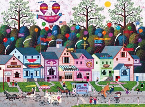 Buffalo Games - Silver Select - Charles Wysocki - Charles Wysocki - Confection Street - 1000 Piece Jigsaw Puzzle For Adults -Challenging Puzzle Perfect for Game Nights - Finished Size is 26.75 x 19.75