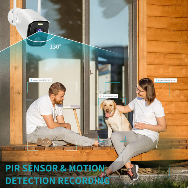 Outdoor Security Camera Wireless,2K/4MP HD with Spotlight,Rechargeable Battery Camera 9000mAh,WiFi Camera for Outside, Color Night Vision, 2-Way Audio, PIR Motion Detect, IP65 Waterproof, Cloud