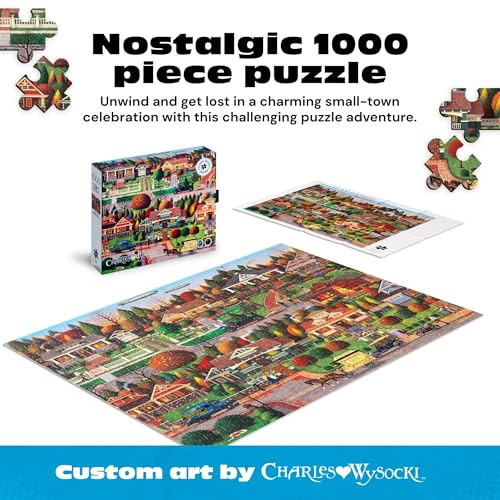 Buffalo Games - Charles Wysocki Labor Day in Bungalowville 1000 Piece Jigsaw Puzzle for Adults