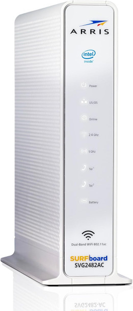 ARRIS SURFboard SVG2482AC DOCSIS 3.0 Cable Modem & AC2350 Wi-Fi Router , Comcast Xfinity Internet & Voice , Four 1 Gbps Ports , 2 Telephony Ports for Digital Voice , Up to 800 Mbps ARRIS SURFboard SVG2482AC DOCSIS 3.0 Cable Modem & AC2350 Wi-Fi Router , Comcast Xfinity Internet & Voice , Four 1 Gbps Ports , 2 Telephony Ports for Digital Voice , Up to 800 Mbps