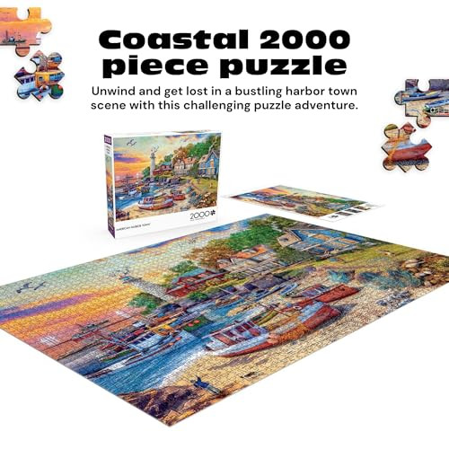 Buffalo Games - American Harbor Town by Dominic Davison 2000 Piece Puzzle for Adults