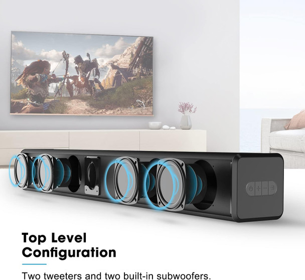 Bestisan 2.1 Channel 100Watt Sound bar, Soundbar with Built in Subwoofer Bluetooth 5.1 Surround Sound Systems (32Inches, DSP, HDMI-ARC, Remote Control, Bass Adjustable) Bestisan 2.1 Channel 100Watt Sound bar, Soundbar with Built in Subwoofer Bluetooth 5.1 Surround Sound Systems (32Inches, DSP, HDMI-ARC, Remote Control, Bass Adjustable)