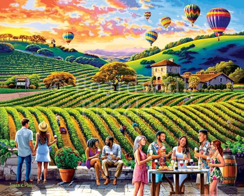 D·O·W·D·L·E Boardwalk Puzzles Napa Valley, 500 Piece Jigsaw Puzzle for Adults, Made in USA