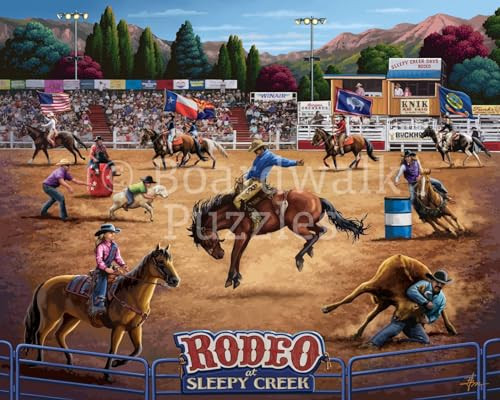 D·O·W·D·L·E Rodeo at Sleepy Creek by Boardwalk - 500 Piece Jigsaw Puzzle for Adults, Made in USA