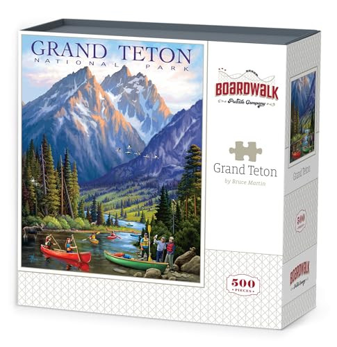 D·O·W·D·L·E Boardwalk Puzzles Grand Teton National Park, 500 Piece Jigsaw Puzzle for Adults, Made in USA