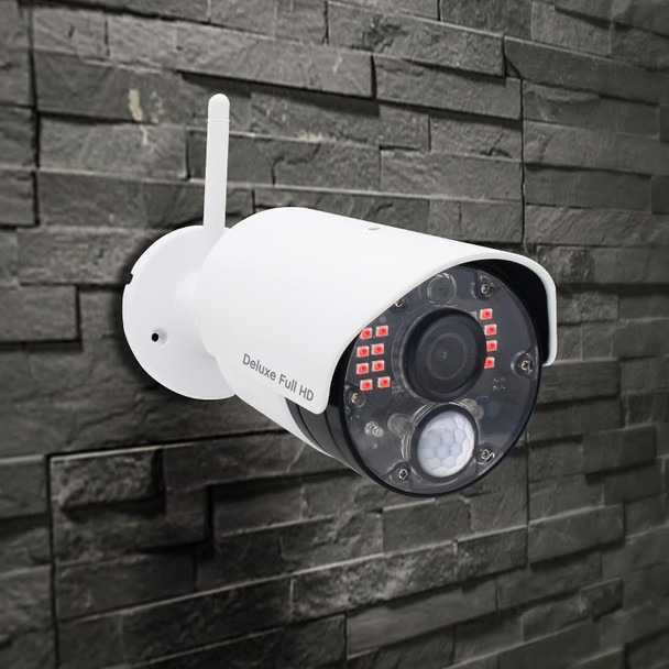 Deluxe VS5802 Security Camera System with 1080p Cameras and 7" Touchscreen Monitor, Two-Way Audio, Free APP, 32GB SD Card and Battery Installed (1080p Deluxe Camera) Deluxe VS5802 Security Camera System with 1080p Cameras and 7" Touchscreen Monitor, Two-Way Audio, Free APP, 32GB SD Card and Battery Installed (1080p Deluxe Camera)