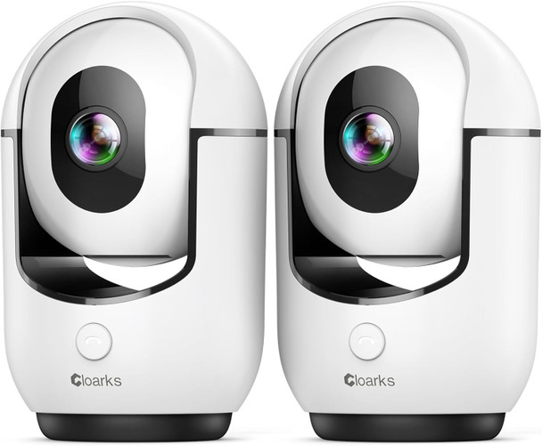 2K Pan/Tilt Security Camera, WiFi Indoor Camera for Home Security with AI Motion Detection, Baby/Pet Camera with Phone App, Color Night Vision, 2-Way Audio, 24/7, Siren, TF/Cloud Storage - 2 Pack 2K Pan/Tilt Security Camera, WiFi Indoor Camera for Home Security with AI Motion Detection, Baby/Pet Camera with Phone App, Color Night Vision, 2-Way Audio, 24/7, Siren, TF/Cloud Storage - 2 Pack