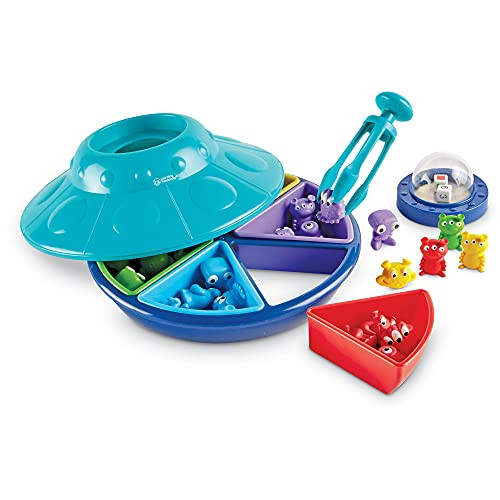 Learning Resources Oodles of Aliens Sorting Saucer - Fine Motor Skills, Ages 4+