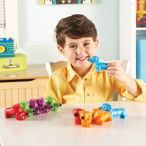 Learning Resources Snap-N-Learn Rhyming Pups Toy - Phonics, Letter Game, Toddler Color Recognition, Montessori Preschool Activities, Matching Set, Fine Motor Skills, s for Boys and Girls