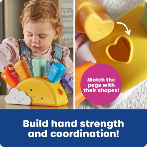 Learning Resources Sunshine Shape Sorter, Fine Motor Skills, Numbers Matching Skills Activities, Montessori Toddler Toys, Sensory Bin for Kids, Preschool Activities, Girls and Boys s