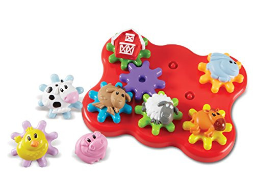 Learning Resources Barnyard Friends Build & Spin - Toddler Sensory Toys, Ages 2+