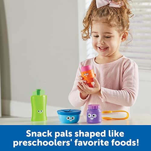 Learning Resources Helping Hands Snack Friends - 7 Pieces, Fine Motor Skills toys for Boys and Girls Ages 3+, Toddler Activities