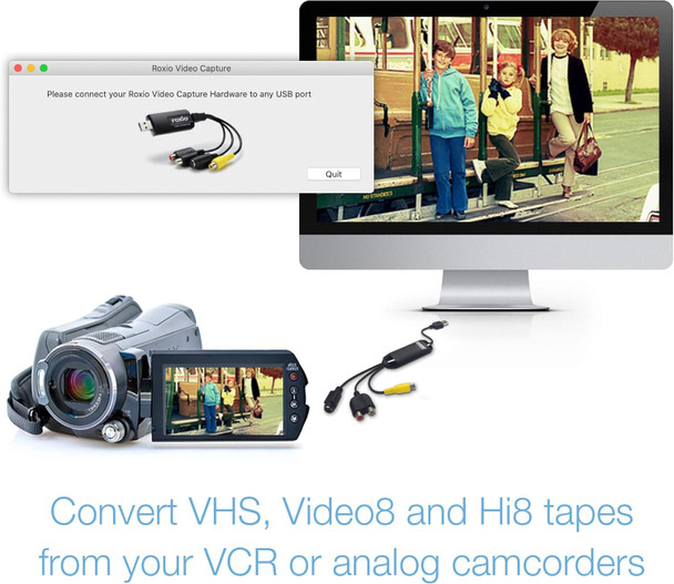 Roxio Easy VHS to DVD for Mac | VHS, Hi8, V8 Video to DVD or Digital Converter [Mac Disc]