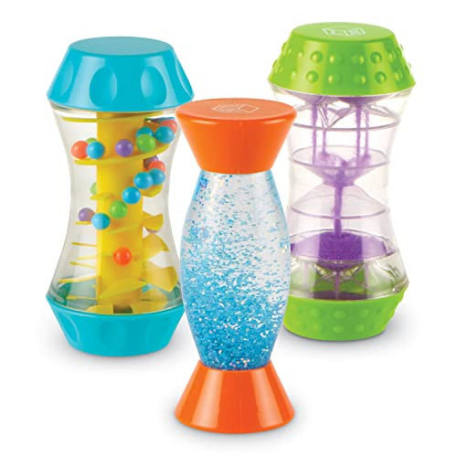 Learning Resources Sensory Trio Fidget Tubes - Tactile Play Tools, Kids Travel Essentials Toys, Self-regulation Aids, Calm Down Corner Supplies, Bin Activities