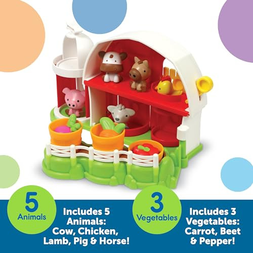 Learning Resources Peekaboo Learning Barnyard Playset - Farm Animal Toys, Montessori Toddler Toys, Imaginative and Fine Motor Skills, Counting Skills for Kids, Birthday s for Boys and Girls