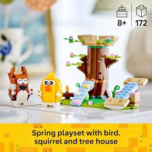 LEGO Spring Animal Playground Building Toy - Pretend Play Set with Squirrel and Bird Figure for Boys and Girls, Ages 8+ -  Idea for Easter and Kids' Birthdays - 40709