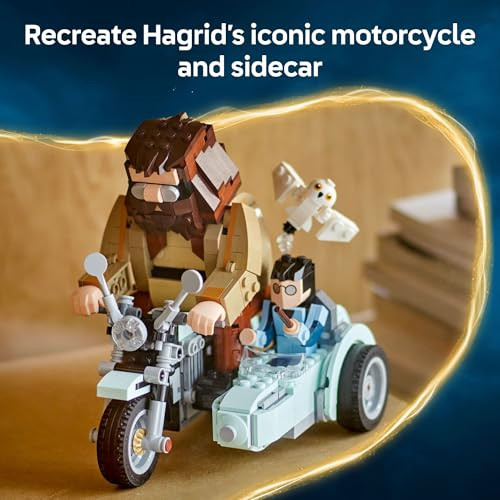 LEGO Harry Potter Hagrid & Harry's Motorcycle Ride Building Toy - Kids Motorcycle Toy for Boys and Girls, Harry Potter Fans, Ages 9+ -  Idea for Birthdays - 76443