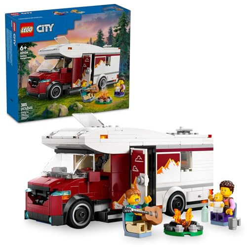 LEGO City Holiday Adventure Camper Van Building Toy Set - Vacation Toy for Kids, Boys and Girls, Ages 6+ - Includes 3 Minifigures and Accessories -  Idea for Birthdays & Holidays - 60454