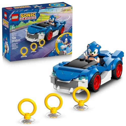LEGO Sonic The Hedgehog Sonic: Speedster Lightning Race Car Toy for Boys & Girls - Toy Building Set W/Minifigure for Kids & Gamers, Ages 7+ -  Idea for Birthdays - 77117