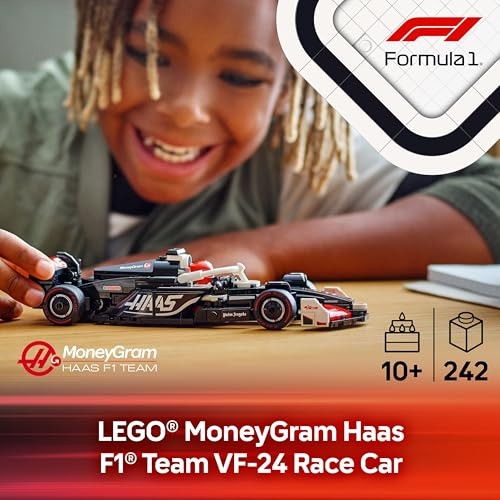 LEGO Speed Champions MoneyGram Haas F1 Team VF-24 Race Car Toy - Building Set for Kids, Boys & Girls, Ages 10+ - Toy Car for F1 Fans -  Idea for Birthday - 77250