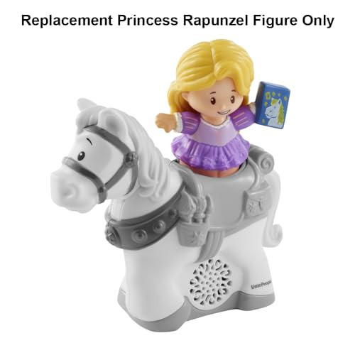 Little People Replacement Part for Fisher-Price Princess Castle Dollhouse and Horse Riding Playset GNG90 - Includes Princess Rapunzel Figure Dressed in Purple and Holding a Book