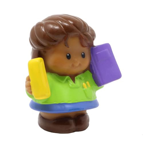 Little People Replacement Part for Fisher-Price Time to Learn Preschool Playset K0105 - Girl Figure Holding a Book and Number One 1