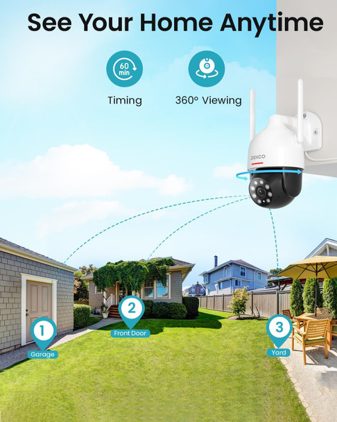 2K Security Camera Outdoor 2Packs, WiFi Outdoor Security Cameras Pan-Tilt 360° View, 3MP Surveillance Cameras with Motion Detection and Siren, 2-Way Audio, Full Color Night Vision, Waterproof 2K Security Camera Outdoor 2Packs, WiFi Outdoor Security Cameras Pan-Tilt 360° View, 3MP Surveillance Cameras with Motion Detection and Siren, 2-Way Audio, Full Color Night Vision, Waterproof