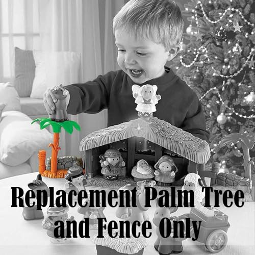 Little People Replacement Part for Fisher-Price Christmas Story Playset - J2404 - Replacement Tree with Fence