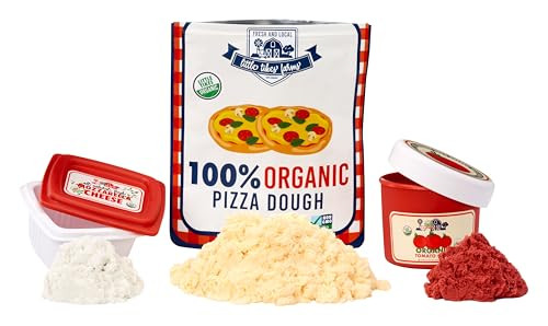 Little Tikes Creative Chefs Pizza Kit with Special Make-It Mix Play Sand, 18+ Accessories, Realistic Pretend Play Chef, Boys, Girls, Ages 3+