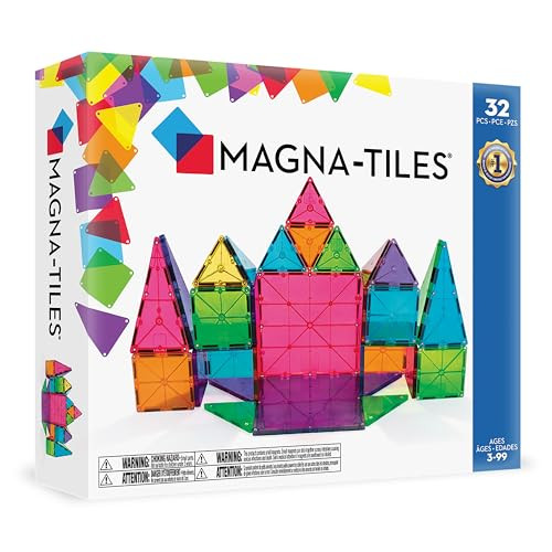 MAGNA-TILES Classic 32-Piece Magnetic Construction Set, The ORIGINAL Magnetic Building Brand