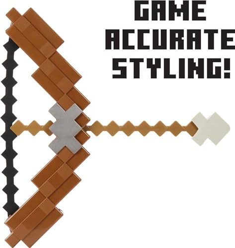 Mattel Minecraft Toys, Ultimate Bow & Arrow Set with Sounds, Kid-Sized Accessory for Pretend Play & Costumes Inspired by The Video Game
