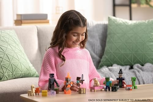 Mattel Minecraft Action Figure & Accessories 2-Pack with Steve in 3.25-inch Scale, Collectible Toy Set