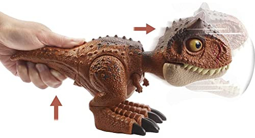 Mattel Jurassic World Camp Cretaceous Action Figure, Chompin™ Carnotaurus Toro Dinosaur Toy with Chimping & Other Motion