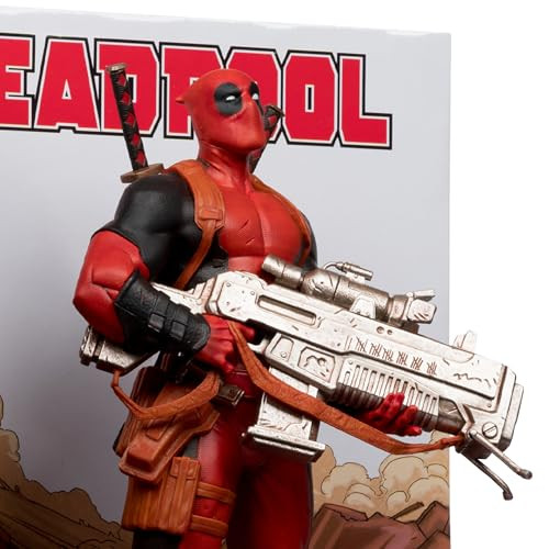 McFarlane Toys- Marvel Deadpool 1:6th Scale Collectible with Scene & Comic (Deadpool #1)