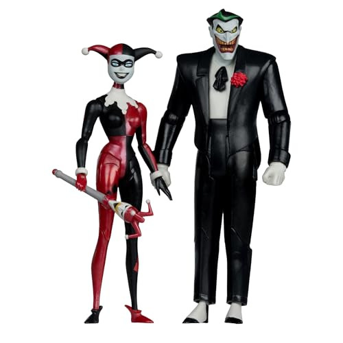 McFarlane Toys - Batman: The Animated Series Harley Quinn and The Joker (Mad Love 2 Pack) 6in Action Figures Gold Label
