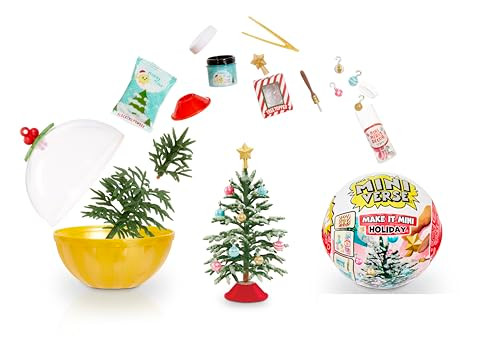 MGA's Miniverse Make It Mini Holiday 3 Pack Series Mini Collectibles - Seasonal, Blind Packaging, DIY, Resin Play, Replica Food, NOT Edible, Collectors, 8+