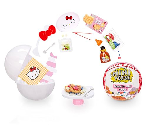 MGA's Miniverse Make It Mini Food Hello Kitty (6 Pack), Mini Collectibles, Sanrio, Mystery Blind Packaging, DIY, Crafts, Resin Play, Replica Food, Novelty, NOT Edible, 8+