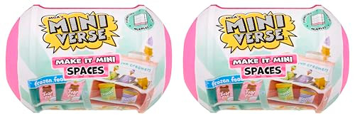 MGA's Miniverse Make It Mini Spaces Furniture (2 Pack), Mystery Surprise Packaging, Mini Collectibles, Replica Food, Replica Plants, Customize, DIY Crafts, Hobby, Collectors, Display, s, 8+