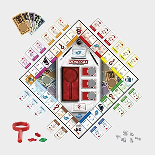 Monopoly Cash Decoder Board Game for Families and Kids Ages 8 and Up, Includes Mr. Monopoly's Decoder to Find Fakes, for 2-6 Players