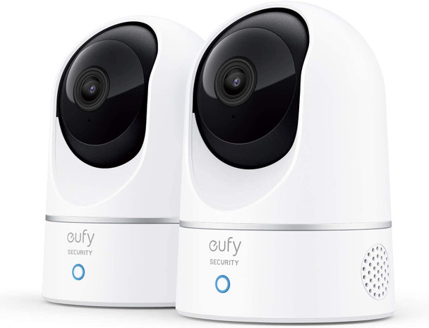 eufy Security Indoor Cam E220 2-Cam Kit, 2K Security Indoor Camera Pan & Tilt, Plug-in Camera with Wi-Fi, Human & Pet AI, Voice Assistant Compatibility, Motion Tracking, Homebase 3 Compatible eufy Security Indoor Cam E220 2-Cam Kit, 2K Security Indoor Camera Pan & Tilt, Plug-in Camera with Wi-Fi, Human & Pet AI, Voice Assistant Compatibility, Motion Tracking, Homebase 3 Compatible