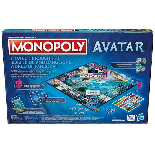 Monopoly: Avatar Edition Board Game for Ages 8 and Up, Family Games for 2 to 6 Players, Kids Games