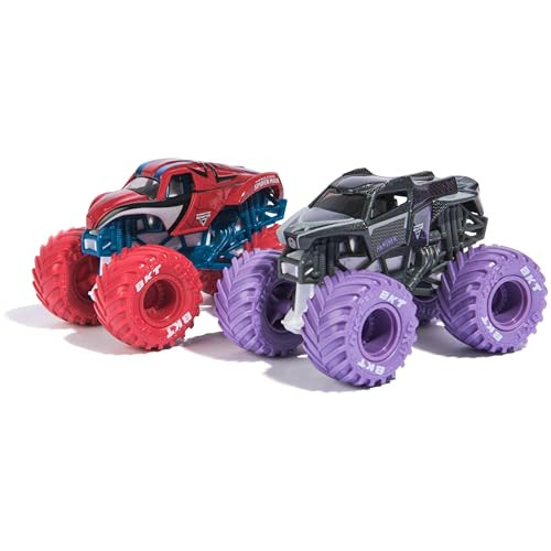 Monster Jam , Marvel Official Spider-Man Vs. Black Panther Die-Cast Monster Trucks, 1:64 Scale, Kids Toys for Boys and Girls Ages 3 and up