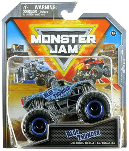 Monster Jam   Spin Master 1:64 Diecast Truck Series 30 Steel Reveal Blue Thunder