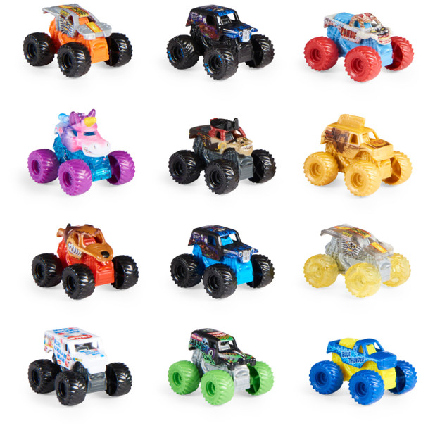 Monster Jam , Official Mini Mystery Collectible Monster Truck 12-Pack, 1:87 Scale, Great  for Birthday Parties